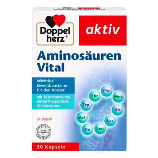 Doppelherz Aminosäuren Vital (Aminoácidos vitales), 30 unidades