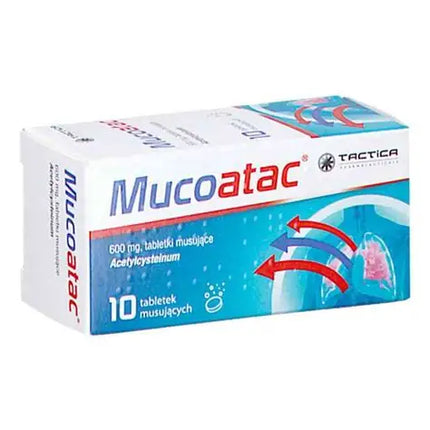 Comprimidos efervescentes de Mucoatac 600 mg, 10 unidades