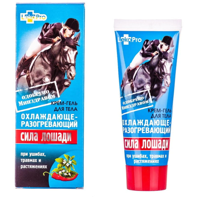 Crema-gel corporal refrescante y calentador Horse Power, 75 ml