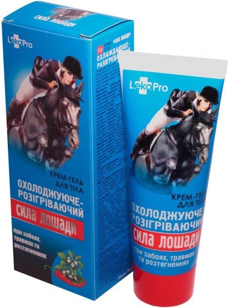 Crema-gel corporal refrescante y calentador Horse Power, 75 ml