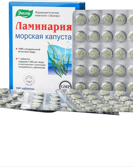 Laminaria de EVALAR (DRIEP KELP) 100 comprimidos