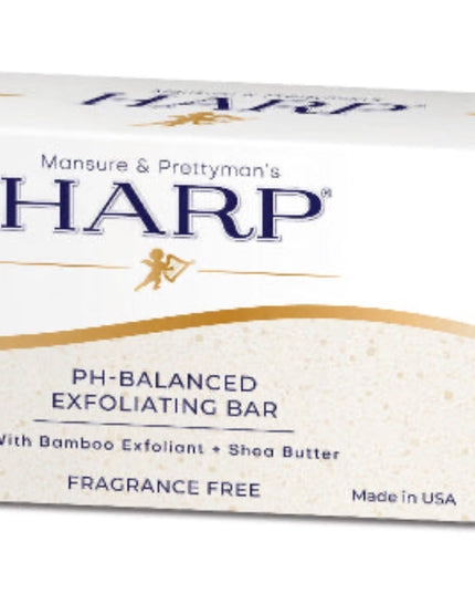 HARP pH-Balanced (5.0-6.0) Exfoliating Body Wash Bar - Fragrance Free. Ground Bamboo Exfoliation the perfect consistency. Soap/Lye/Preservative/Dye/Masking agent-Free
