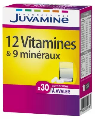 Juvamine 12 vitaminas y 9 minerales n.° 30