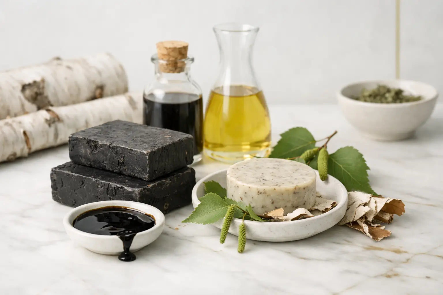 Birch Tar Soap: Traditional Herbal Cleansing