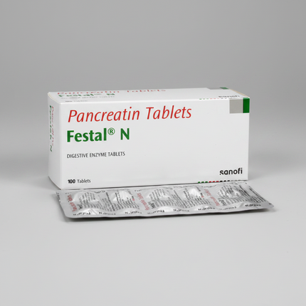 Festal N is a classic pancreatin digestive enzyme tablet used to support digestion 