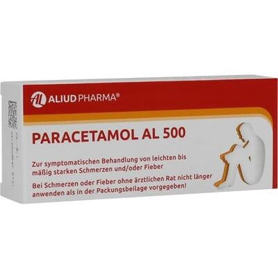 PARACETAMOL AL 500 Suppositories 10 ct | Acetaminophen 500 mg Rectal Suppositories for Pain & Fever