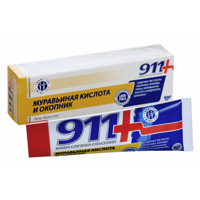 911 Gel-Balm Formic Acid + Comfrey (Муравьиная кислота + окопник) – 100 ml
