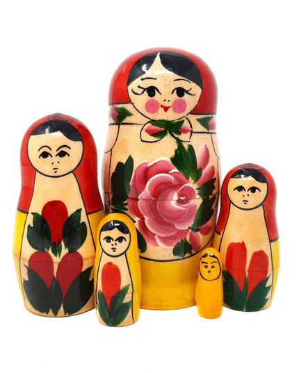 Semenovskaya Nesting Doll (Семеновская Матрешка) – Medium, 5 pcs, 5"