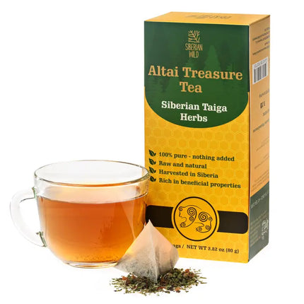 Siberian Wild Altai Treasure Tea - 20 Large Tea Bags Siberian Taiga Wellness Herbs