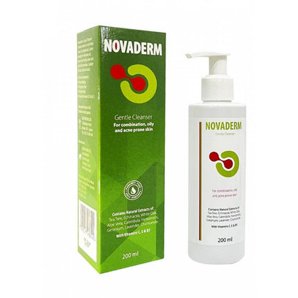 Novaderm Gentle Cleanser for combination, oily, and acne-prone skin (200 ml)