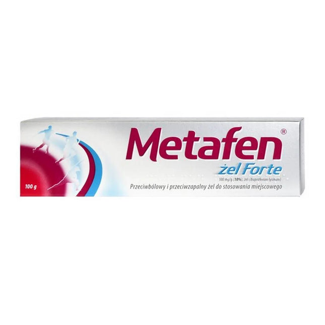 Metafen Forte 10% (Ibuprofen) Gel, 100 g (Метафен Форте 10% гель с ибупрофеном, 100 г)