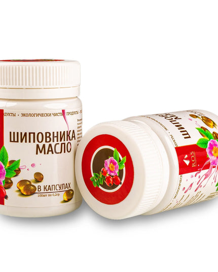 Rosehip Oil 100% Siberian Organic Cold Pressed (100 softgels)