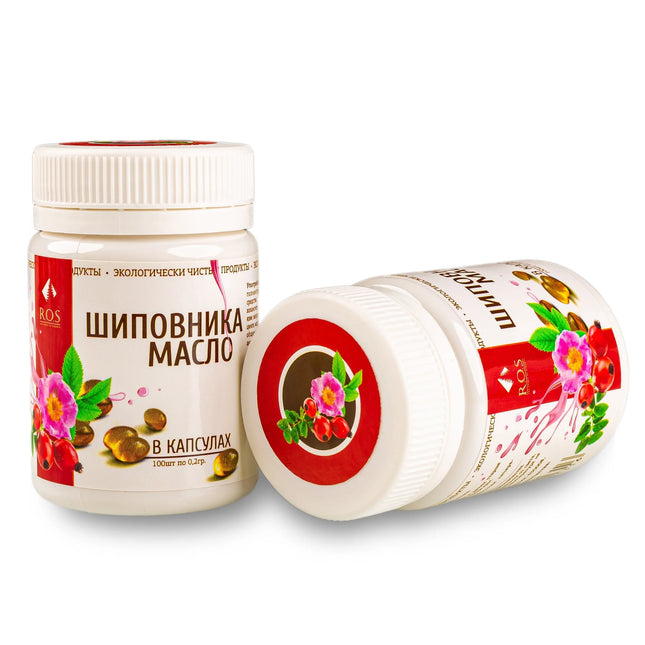 Rosehip Oil 100% Siberian Organic Cold Pressed (100 softgels)