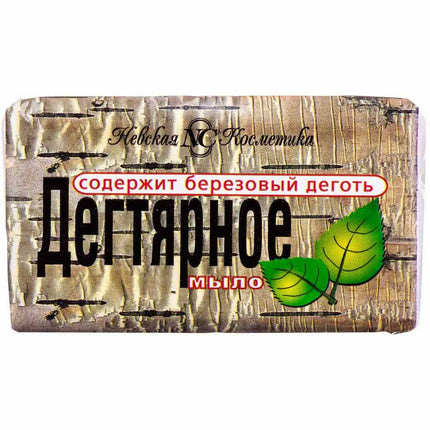 Toilet Soap Tar 140 g, Nevskaya Cosmetics (Туалетное мыло Дегтярное 140 г, Невская Косметика)