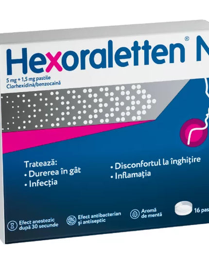 Hexoraletten N Lozenges, 16 ct