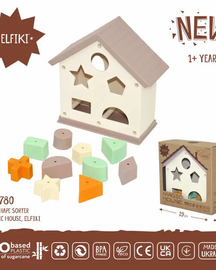 Eco Shape Sorter Magic House, Elfiki