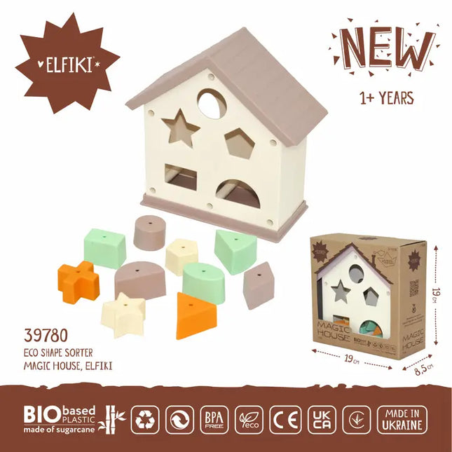 Eco Shape Sorter Magic House, Elfiki