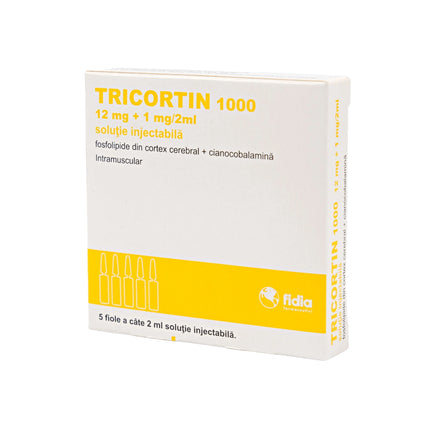 Tricortin 1000 Injection (Трикортин 1000) – 12 mg + 1 mg / 2 ml,  5 Ampoules