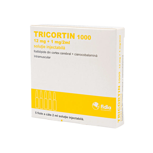 Tricortin 1000 Injection (Трикортин 1000) – 12 mg + 1 mg / 2 ml,  5 Ampoules