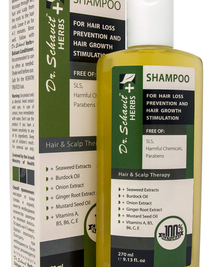 Dr. Schavit Herbs+ Herbal Shampoo For Hair Loss Prevention And Hair Growth Stimulation