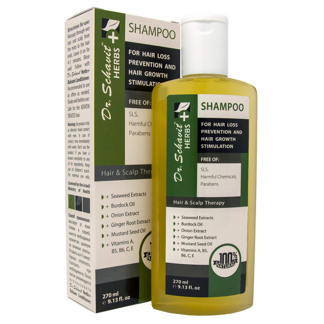 Dr. Schavit Herbs+ Herbal Shampoo For Hair Loss Prevention And Hair Growth Stimulation