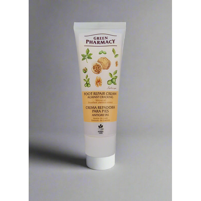 Green Pharmacy Foot Repair / Foot Cream with Walnut Oil & Broadleaf Plantain Extract, 75 ML