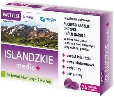 Islandzkie Medic+ Pastiles, 24 ct