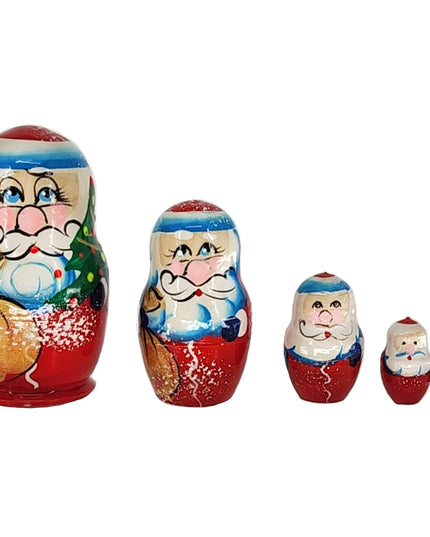 Matryoshka Doll “Ded Moroz Team” (Матрёшка «Команда Деда Мороза») – 6 cm, 5 Elements