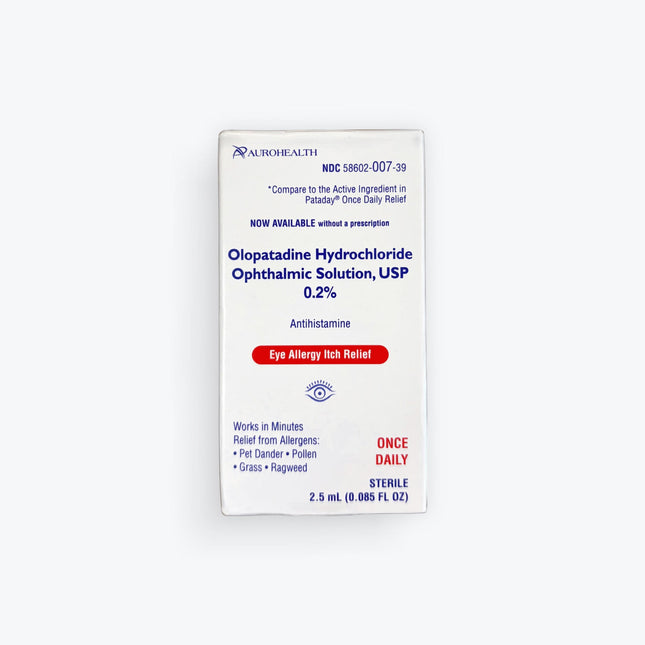 Olopatadine Hydrochloride 0.2% Eye Allergy Itch Relief Eye Drops – 2.5 mL