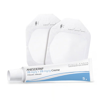 Anesderm® 25 mg/g + 25 mg/g Cream + 2 Patches – 5 g