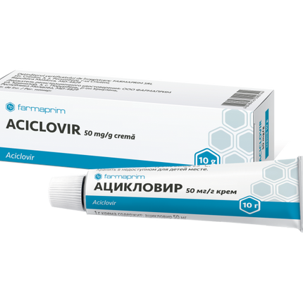 Crema contra el herpes 2,5%-5%, 5-10 g