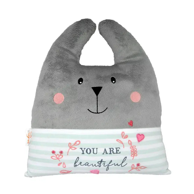 Bunny "You are Beautiful", kid's pillow, by Tigres