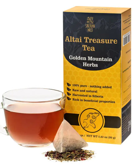 Siberian Wild Altai Treasure Tea - 20 Large Tea Bags Siberian Golden Mountains Herbs