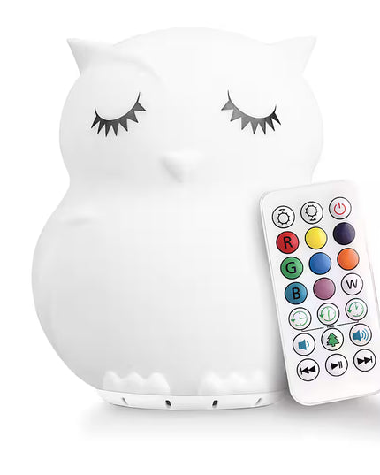 LumiPets® Hippo Children's Nursery Touch Night Light – Rechargeable Silicone LED Night Lamp
