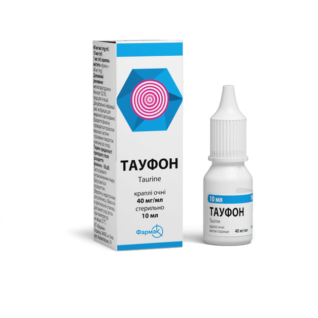 Taufon 40 mg/ml eye drops, 10 ml (тауфон)