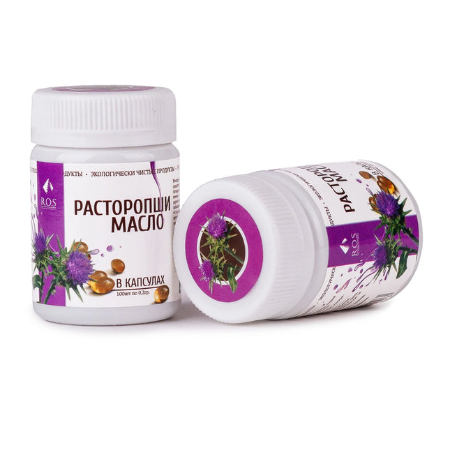 Milk Thistle Oil 100% Siberian Organic Cold Pressed (100 softgels)