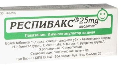 Таблетки РЕСПИВАКС 25 мг №30