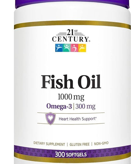 21st Century Fish Oil 1000 mg Softgels – 300 Count