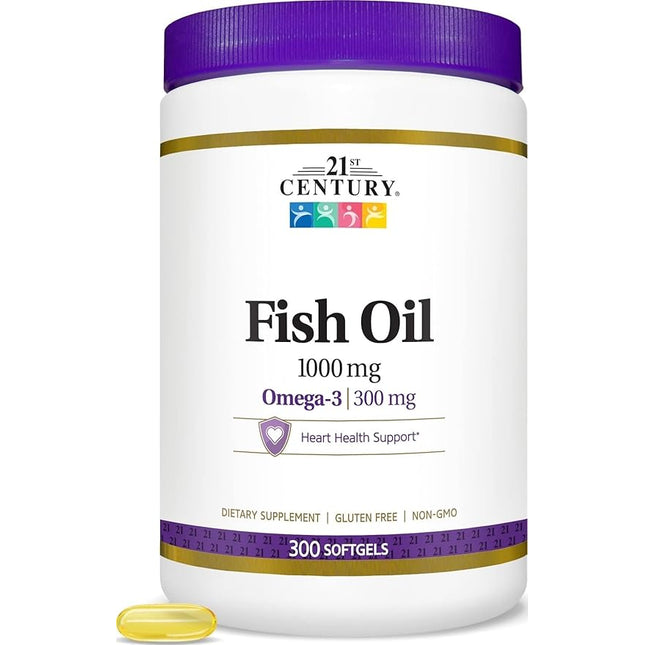 21st Century Fish Oil 1000 mg Softgels – 300 Count