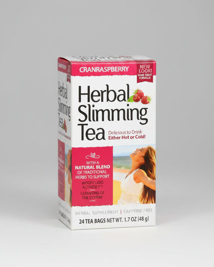 21st Century Herbal Slimming Tea is a flavorful herbal tea collection designed to support digestive wellness and healthy weight-management efforts when combined with a balanced diet and exercise program. This variety pack includes six delicious flavors: Green Tea, Orange Spice, Peppermint, Peach-Apricot, All Natural, and Cranberry-Raspberry. The teas are traditionally formulated with senna leaf and complementary herbs to promote gentle cleansing and digestive support.

The convenient tea bag format makes it