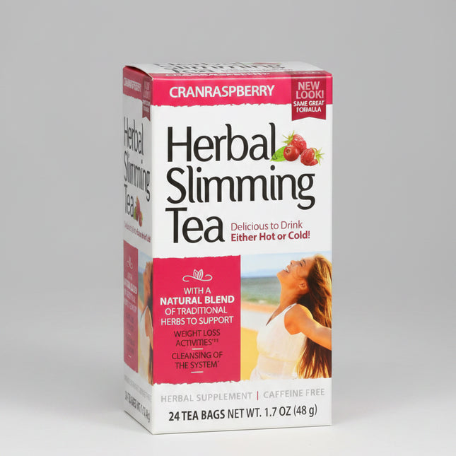 21st Century Herbal Slimming Tea is a flavorful herbal tea collection designed to support digestive wellness and healthy weight-management efforts when combined with a balanced diet and exercise program. This variety pack includes six delicious flavors: Green Tea, Orange Spice, Peppermint, Peach-Apricot, All Natural, and Cranberry-Raspberry. The teas are traditionally formulated with senna leaf and complementary herbs to promote gentle cleansing and digestive support.

The convenient tea bag format makes it