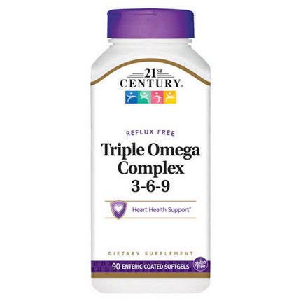 21st century triple omega, omega 3 6 9, triple omega complex, fish oil supplement, flaxseed oil, borage oil, omega fatty acids, omega 3 supplement, omega 6 supplement, omega 9 supplement, heart health, brain health, joint support, skin health, epa dha, enteric coated softgels, cardiovascular support, essential fatty acids, vitamins and supplements, омега 3 6 9, рыбий жир, масло льна, масло бурачника, омега комплекс, здоровье сердца, здоровье мозга, здоровье суставов, жирные кислоты, suplemento omega 3 6 9, 