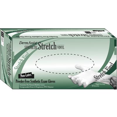 DermAssist™ Synthetic Stretch Vinyl Exam Gloves – Powder Free, 100/Box