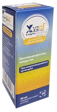 XYZAL 5 mg/ml oral drops, solution 20ML