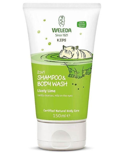 WELEDA Organic Kids 2in1 Shower & Shampoo 150 ml | Natural Hair & Body Wash for Children 3+