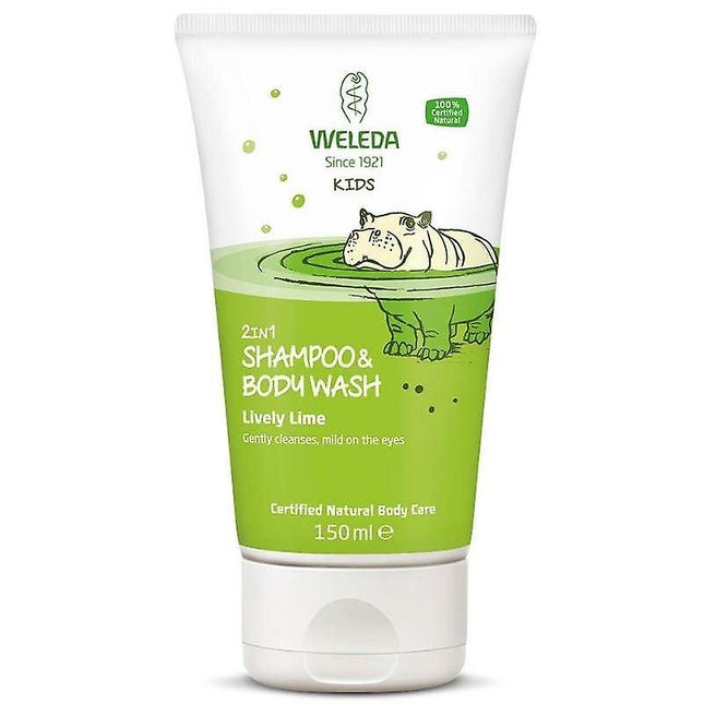 WELEDA Organic Kids 2in1 Shower & Shampoo 150 ml | Natural Hair & Body Wash for Children 3+