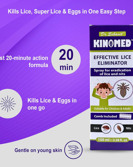 Kinomed Effective Lice & Nits Treatment Spray (Kinomed эффективный спрей против вшей и гнид)