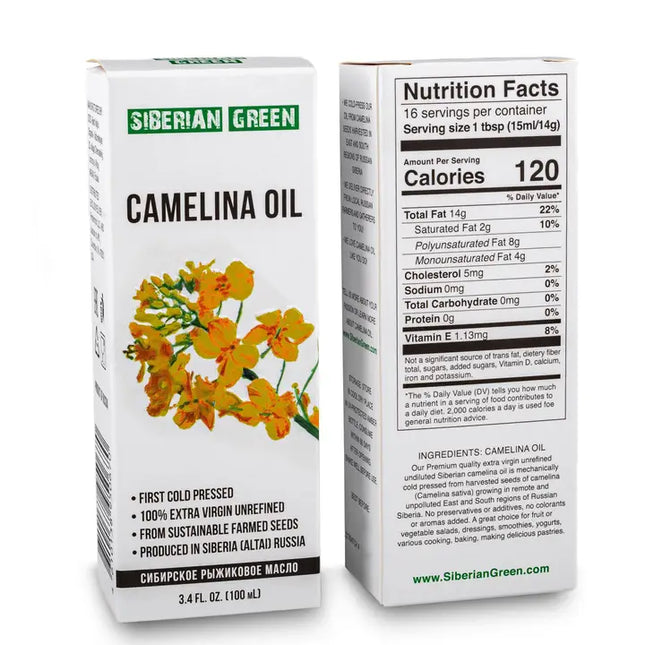 Siberian Camelina Oil | Extra Virgin Cold Pressed, 100 ml