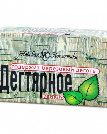 Toilet Soap Tar 140 g, Nevskaya Cosmetics (Туалетное мыло Дегтярное 140 г, Невская Косметика)