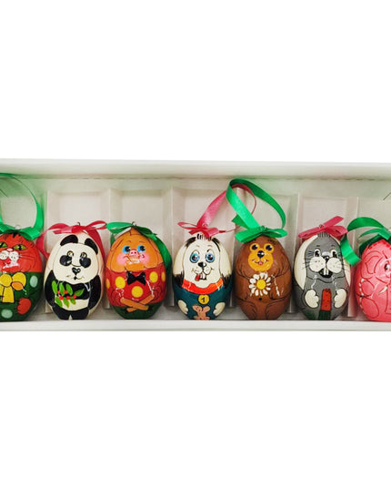 Christmas Tree Decoration. Set of Wooden Toys